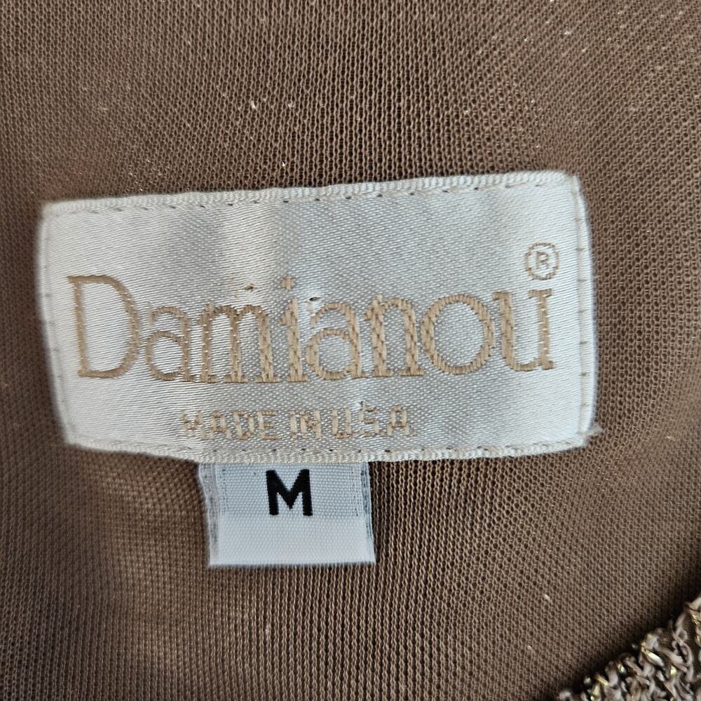 Damianou 2 Pc Gold Sleeveless Tank & Jacket Womens M Elegant Design LN - Picture 10 of 10